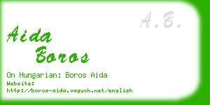 aida boros business card